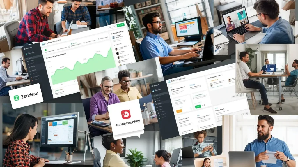Remote teams using feedback tools to improve customer service